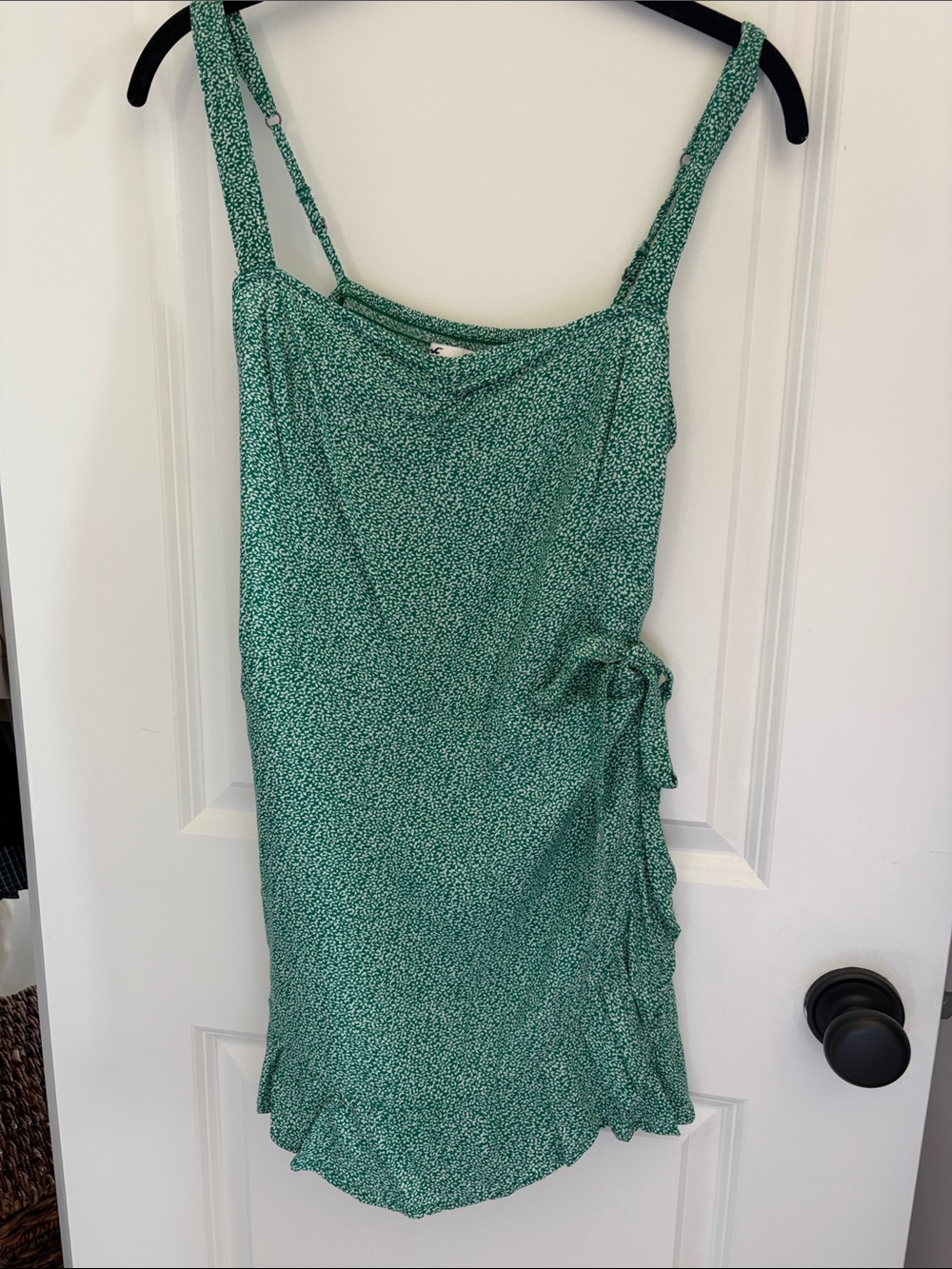 Hollister Green Floral Tie-Side Romper